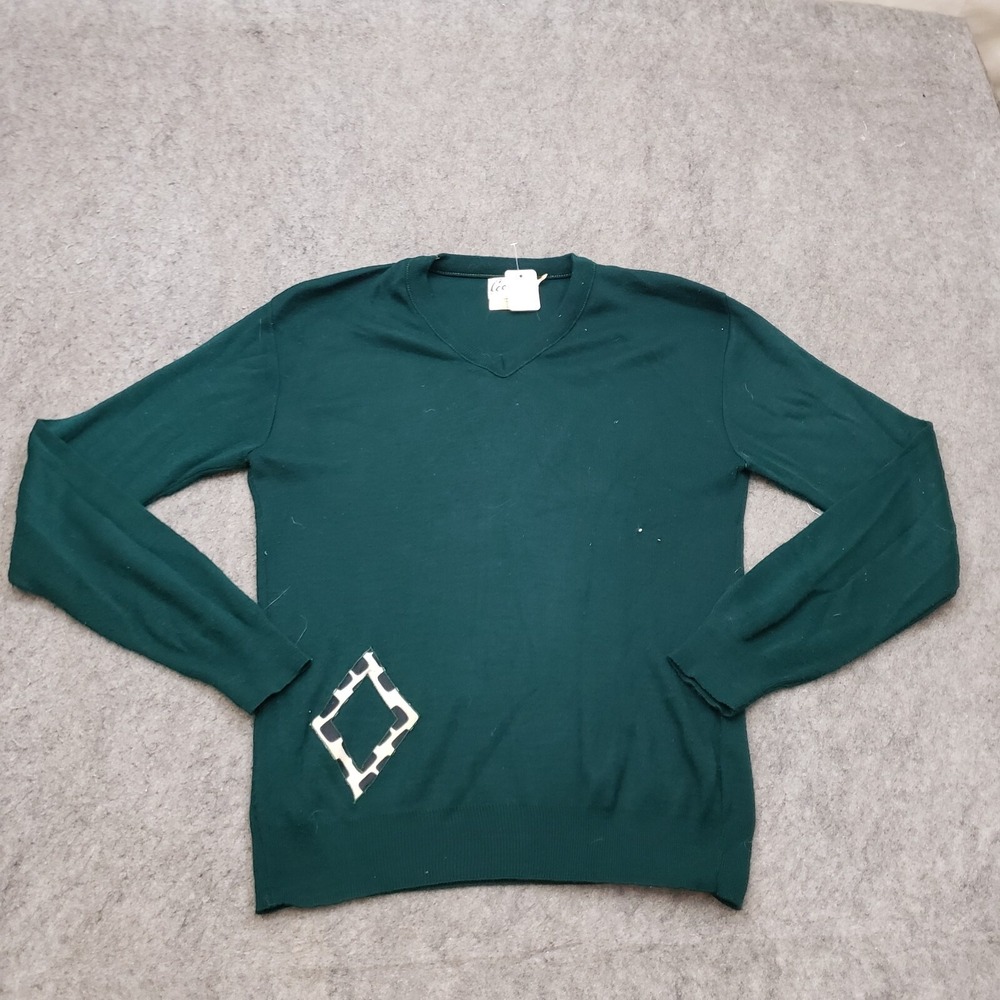 VINTAGE Coordinate Sweater Mens Extra Large Green Sweatshirt Preppy Adult 60s *
